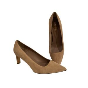 David’s Beige Suede Pumps Size 9 NEW